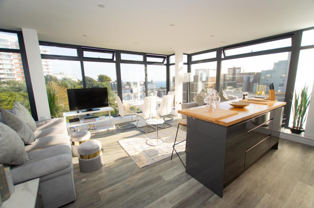* Panoramic Penthouse With Sea & City Views Bournemouth Zewnętrze zdjęcie