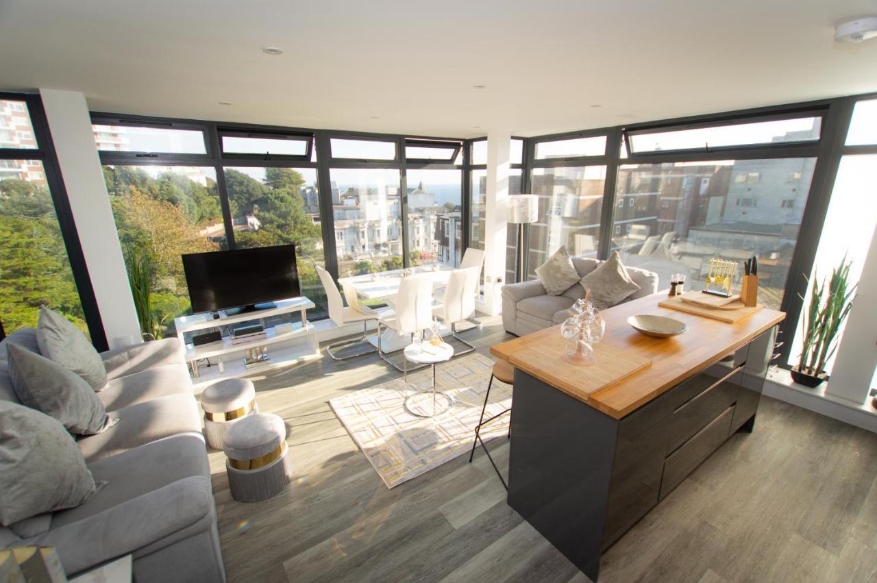* Panoramic Penthouse With Sea & City Views Bournemouth Zewnętrze zdjęcie